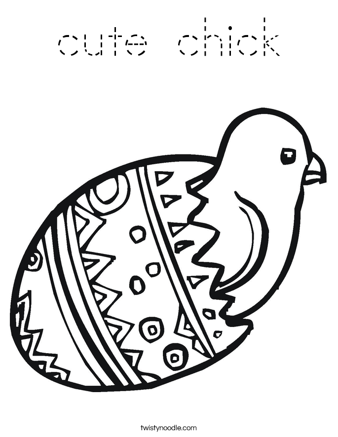cute chick Coloring Page