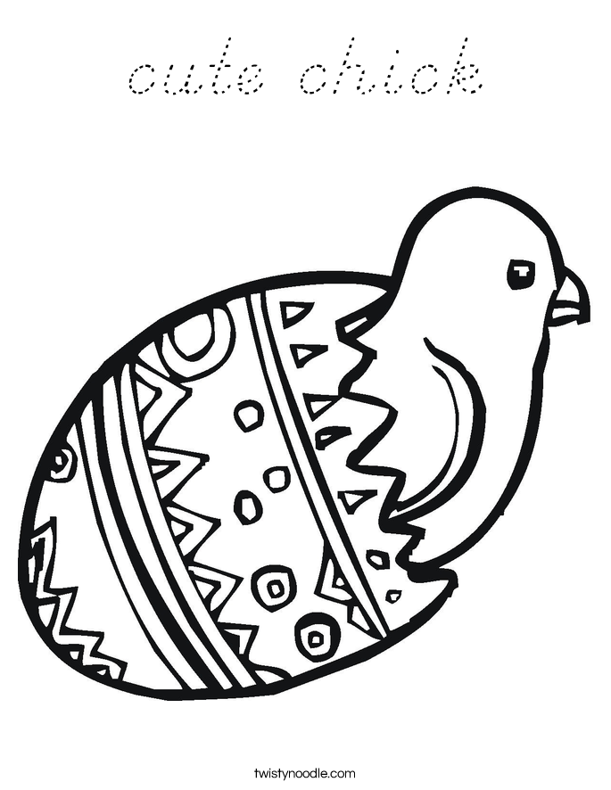 cute chick Coloring Page