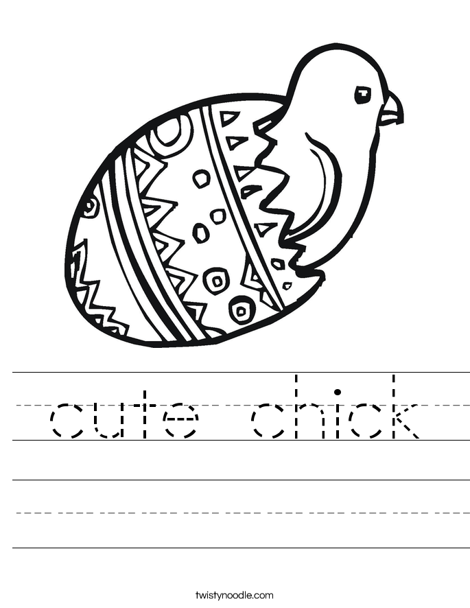 cute chick Worksheet