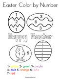 Easter Color by Number Coloring Page