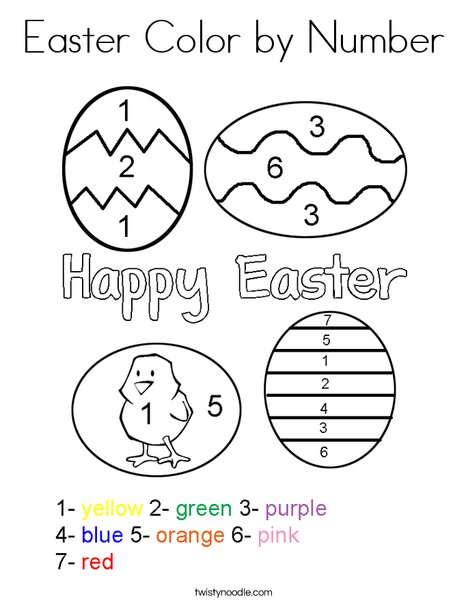 Easter colour hotsell by number