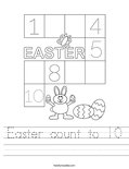 Easter count to 10 Worksheet