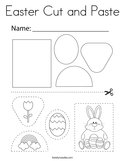 Easter Cut and Paste Coloring Page