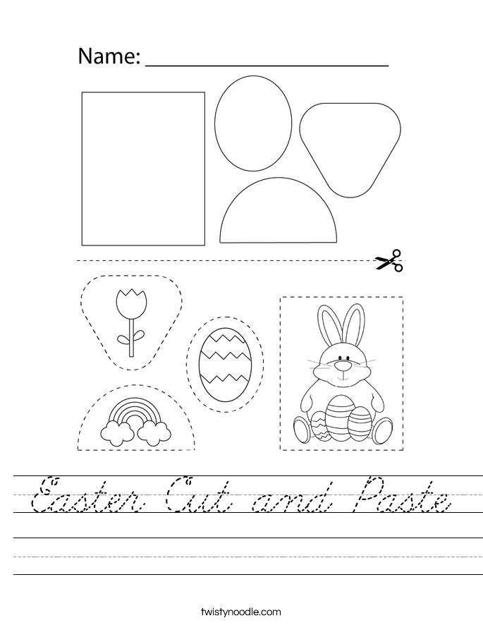 Easter Cut and Paste Worksheet