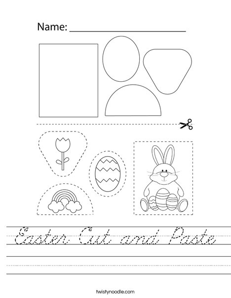 Easter Cut and Paste Worksheet