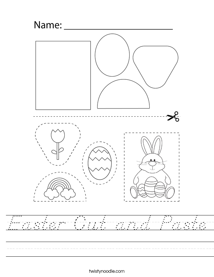 Easter Cut and Paste Worksheet