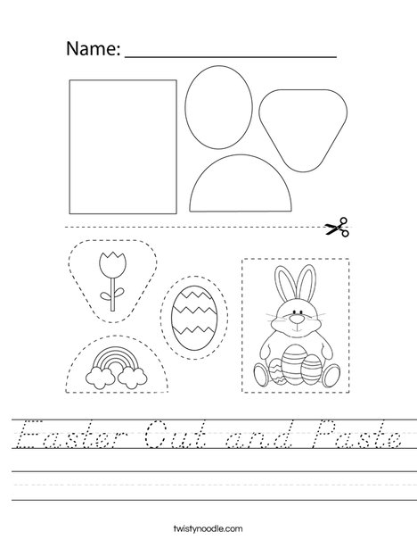 Easter Cut and Paste Worksheet