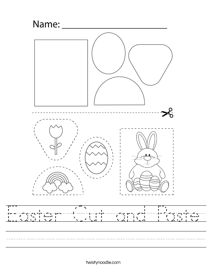 Easter Cut and Paste Worksheet