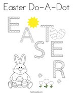 Easter Do-A-Dot Coloring Page