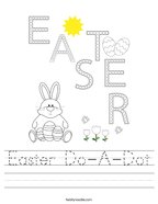 Easter Do-A-Dot Handwriting Sheet