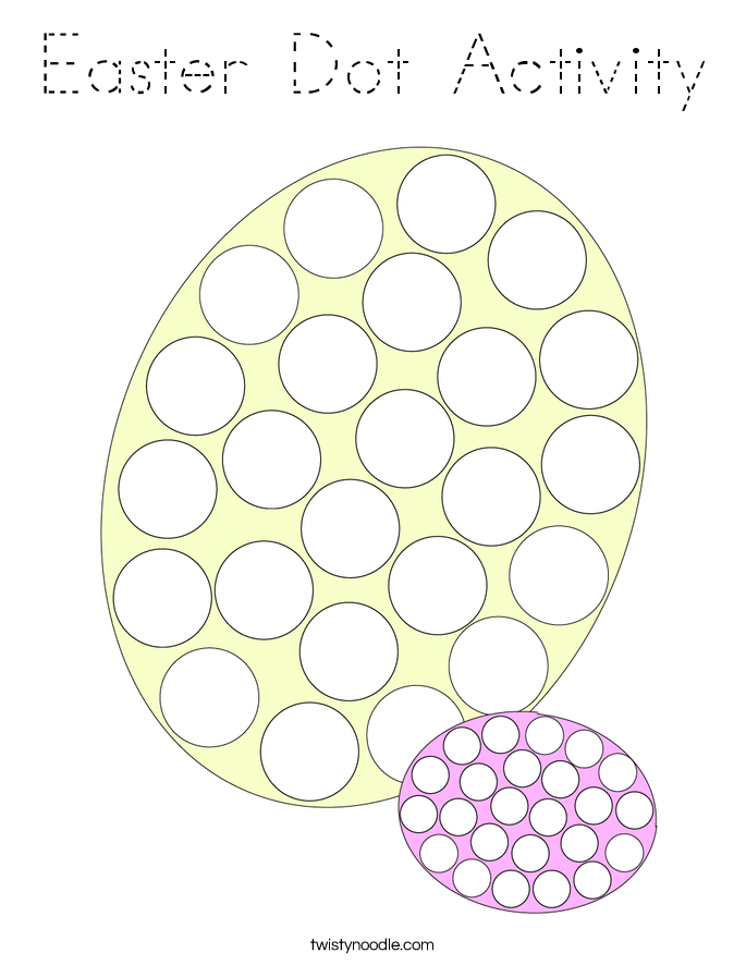 Easter Dot Activity Coloring Page