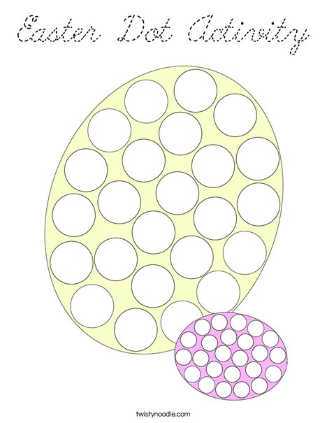 Easter Dot Activity Coloring Page