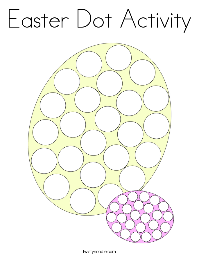 Easter Dot Activity Coloring Page