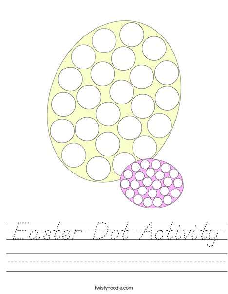 Easter Dot Activity Worksheet