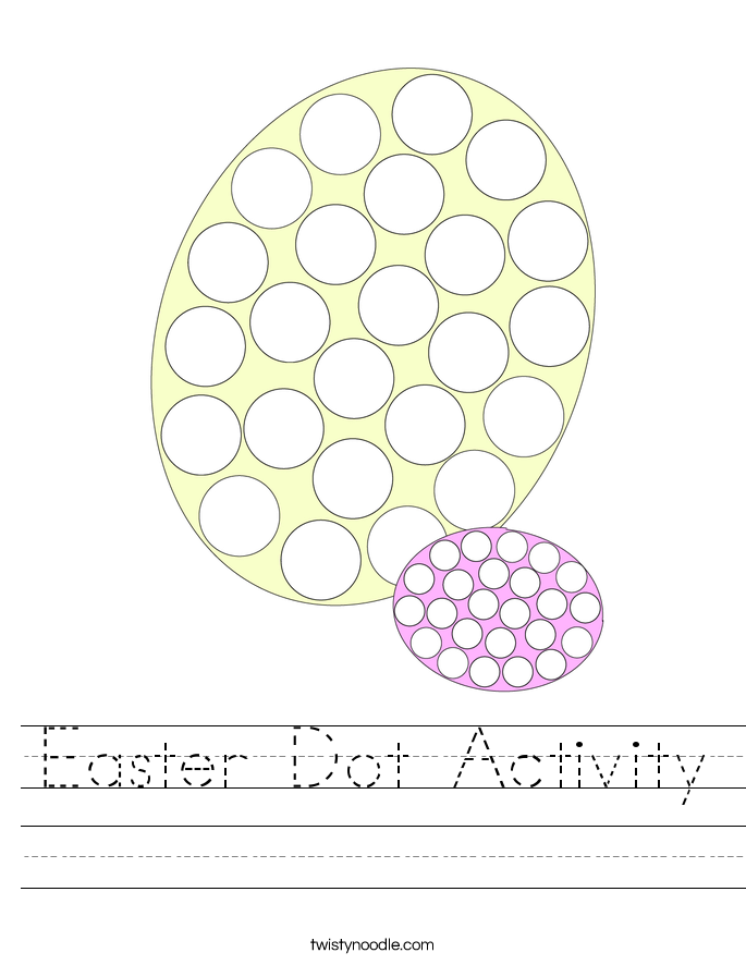 Easter Dot Activity Worksheet