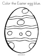 Color the Easter egg blue Coloring Page