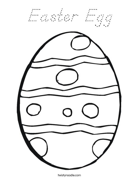 Blue Easter Egg Coloring Page
