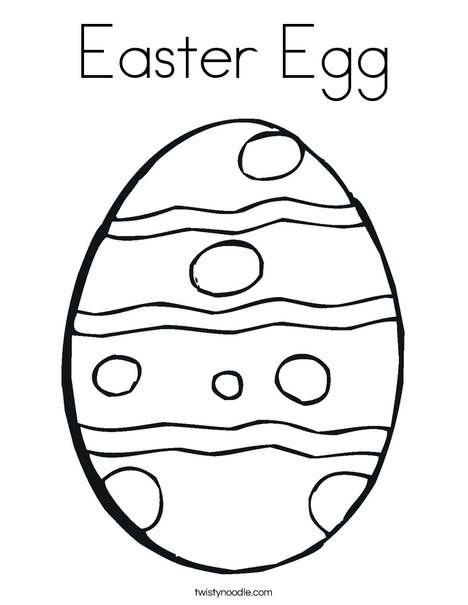 Blue Easter Egg Coloring Page