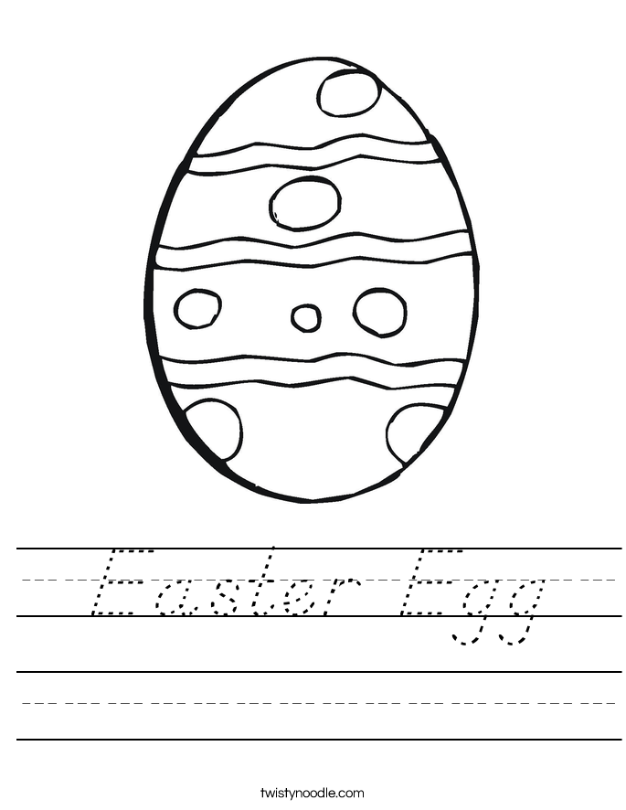 Easter Egg Worksheet