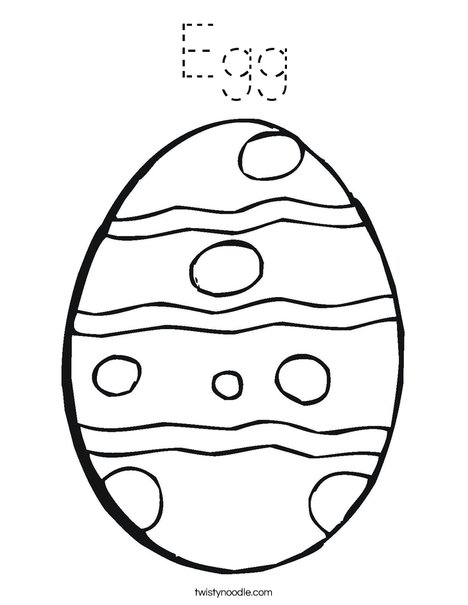 Blue Easter Egg Coloring Page