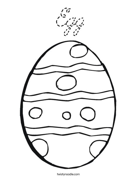 Blue Easter Egg Coloring Page
