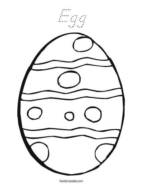 Blue Easter Egg Coloring Page