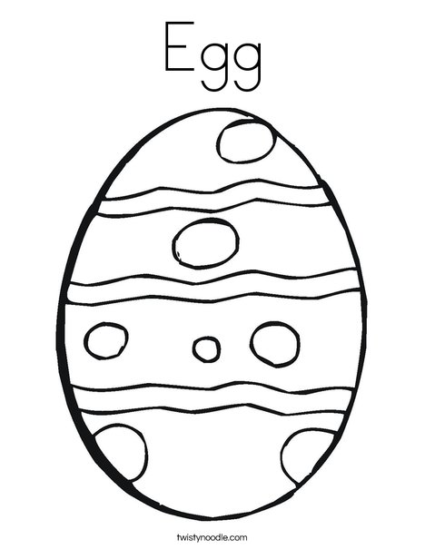 Blue Easter Egg Coloring Page