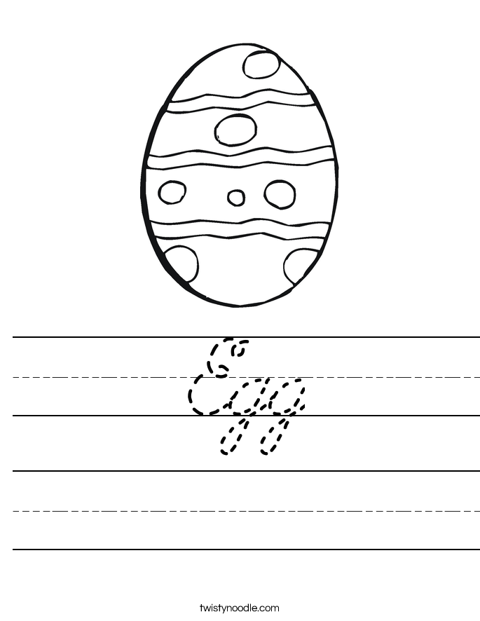 Egg Worksheet