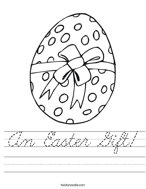 Easter Egg Gift Worksheet