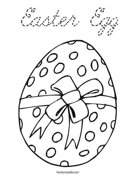 Easter Egg Gift Coloring Page