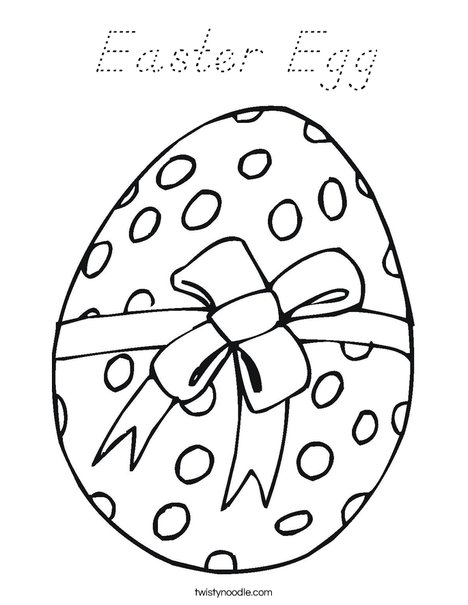 Easter Egg Gift Coloring Page