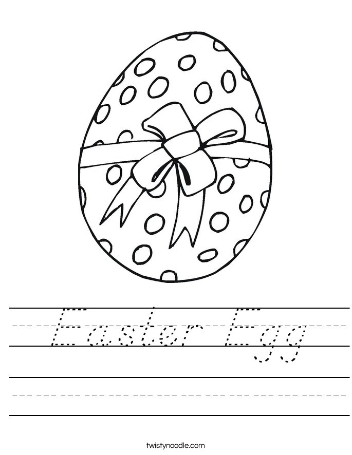 Easter Egg Worksheet