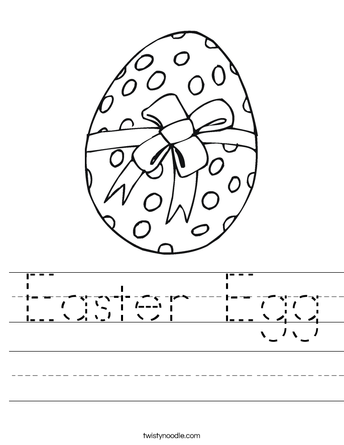 Easter Egg Worksheet