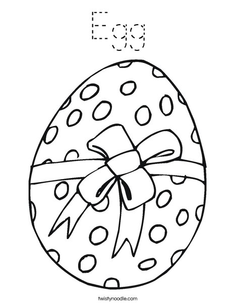 Easter Egg Gift Coloring Page