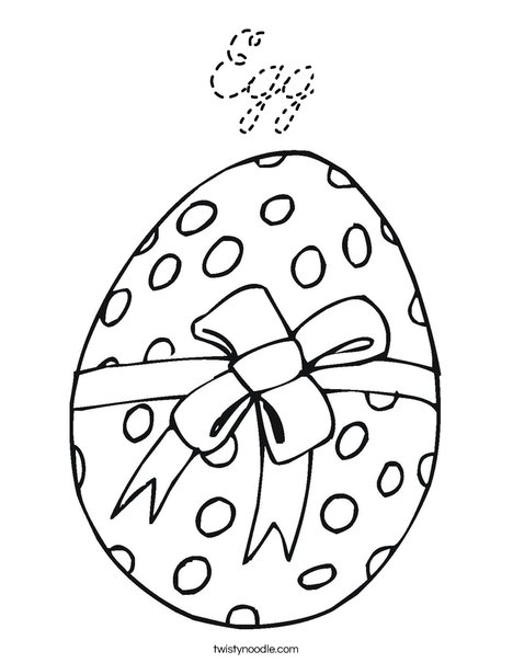 Easter Egg Gift Coloring Page