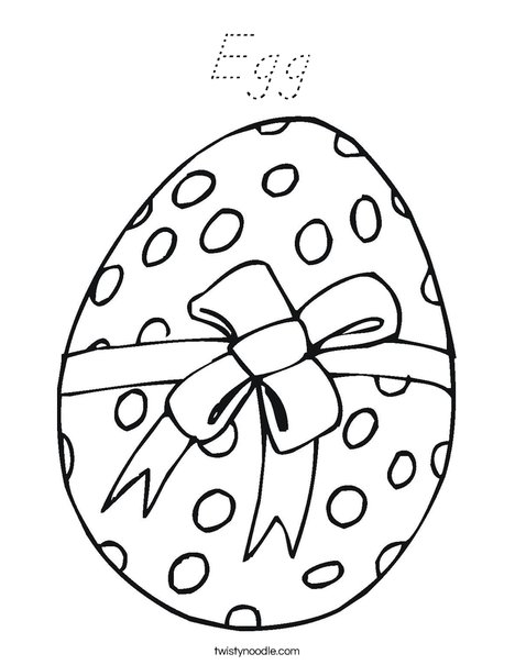 Easter Egg Gift Coloring Page