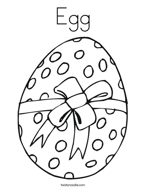 Easter Egg Gift Coloring Page