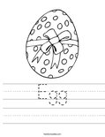 Egg Worksheet