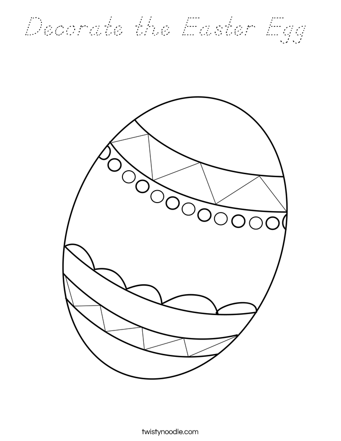 Decorate the Easter Egg  Coloring Page