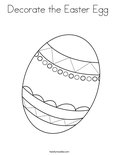 Decorate the Easter Egg  Coloring Page
