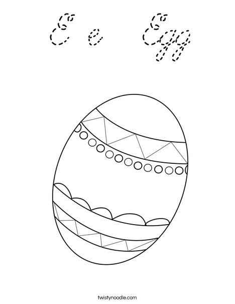 Easter Egg Coloring Page