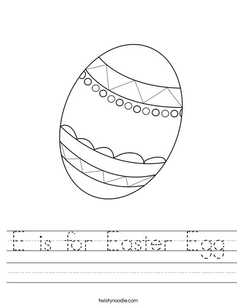 Easter Egg Worksheet