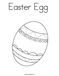 Easter Egg  Coloring Page