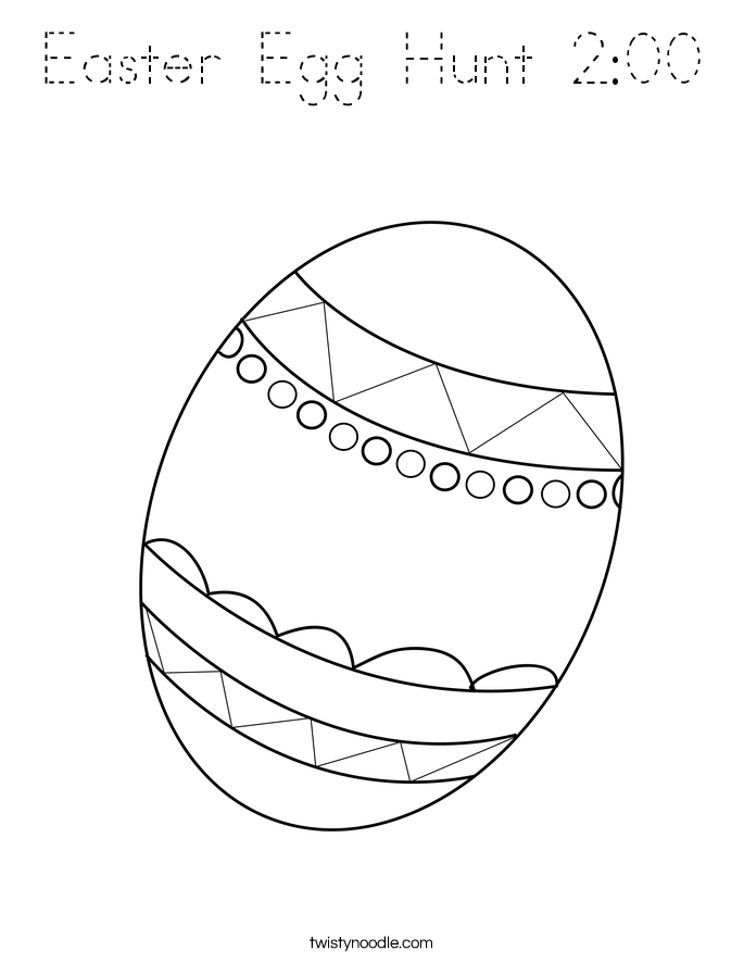 Easter Egg Hunt 2:00 Coloring Page