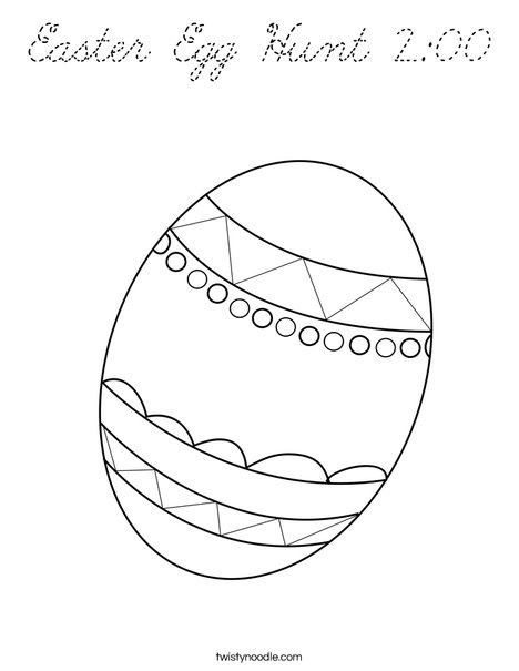 Easter Egg Coloring Page