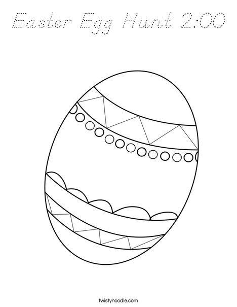 Easter Egg Coloring Page