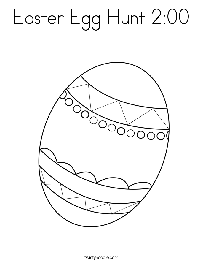 Easter Egg Hunt 2:00 Coloring Page