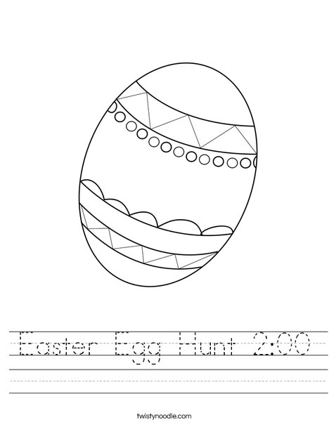 Easter Egg Worksheet