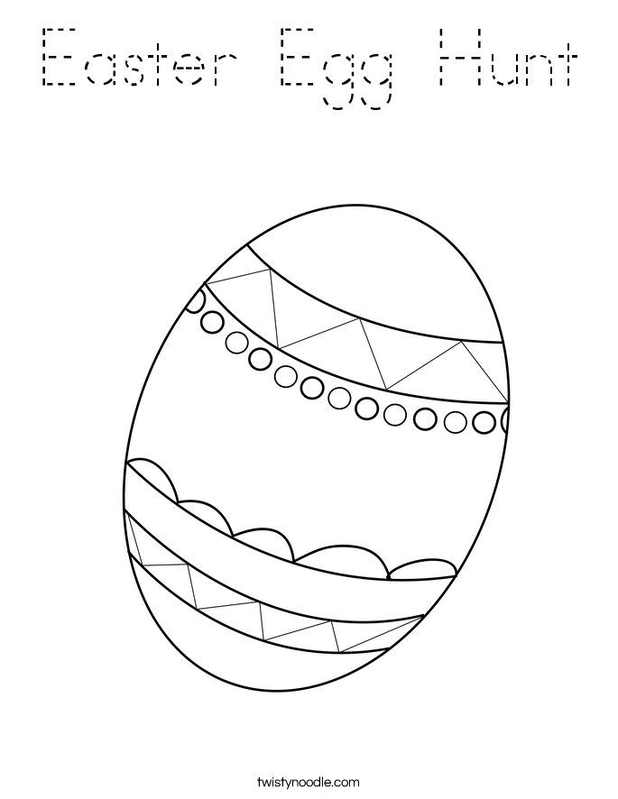 Easter Egg Hunt Coloring Page