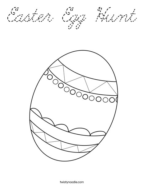 Easter Egg Coloring Page